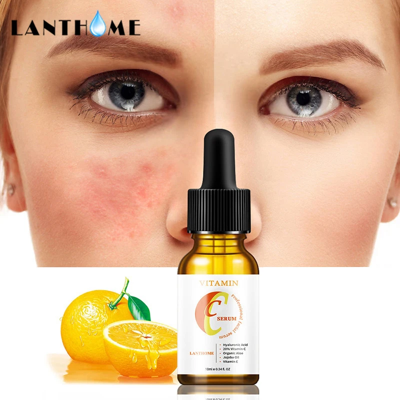 

Vitamin C Whitening Serum Cosmetics Hyaluronic Acid Moisturizing Aloe Anti-Acne Face Care Brighten Nourish Skin Care Products