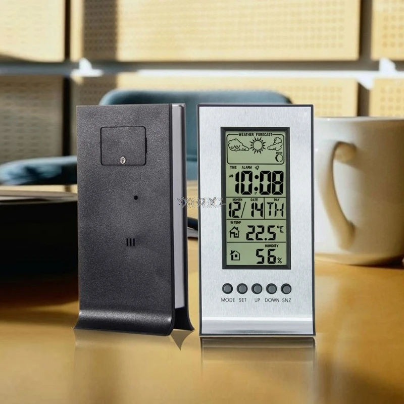 

Digital Professional Weather Station Wireless Indoor Outdoor Daily Clock Snooze Forecast Calendar Clock Hygrometer M13 dropship