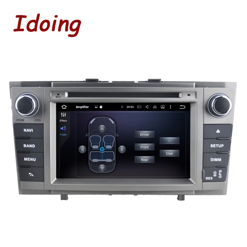 Рулевое колесо Idoing на Android 4 Гб + 32 ГБ 8 ядер 7 дюймов 2Din IPS экран для Toyota Avensis 2007 2014