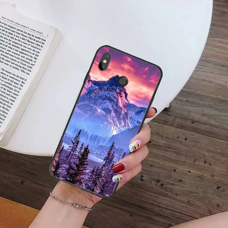 

Snow mountain forest scenery Phone Case For Xiaomi Redmi note 7 8 9 t k30 max3 9 s 10 pro lite