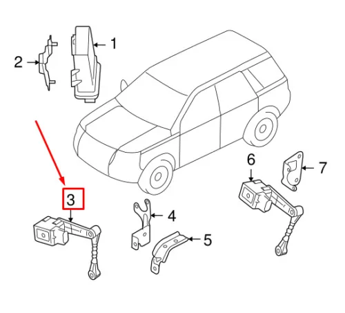 

LR001706 OEM for LAND ROVER FREELANDER L359 FRONT HEADLIGHT LEVEL SENSOR NEW