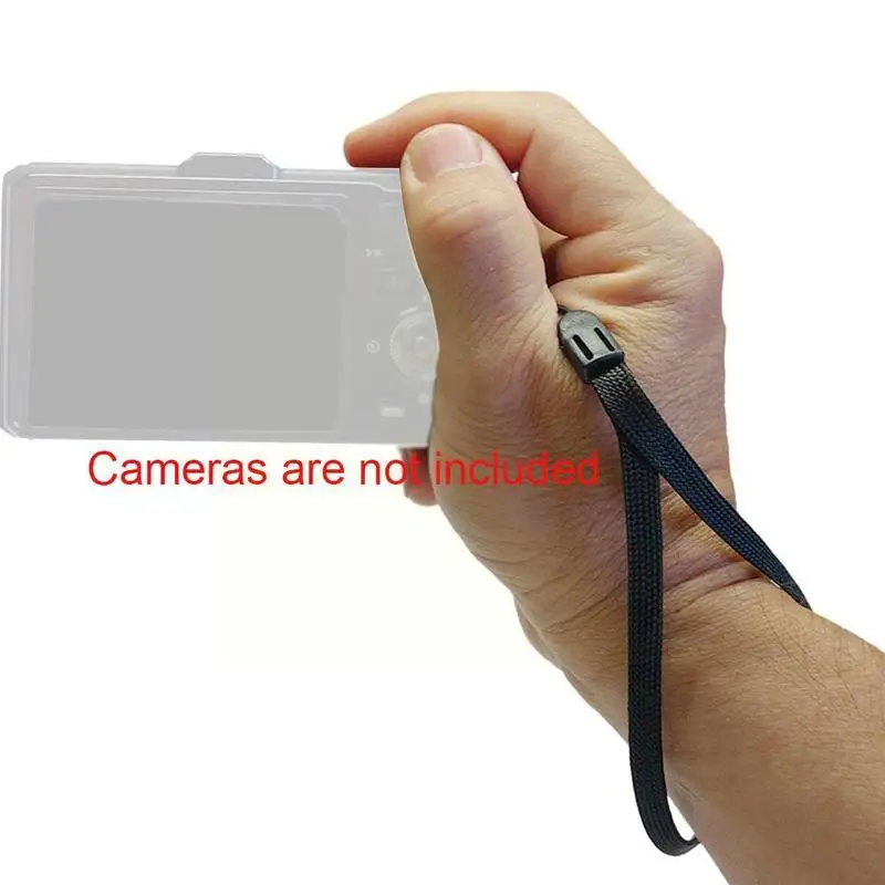

10pcs Black Universal Camera Wrist Lanyard Strap Fixed Rope Selfie Stick Mobile Phone Lanyard Strap A6600 Accessories