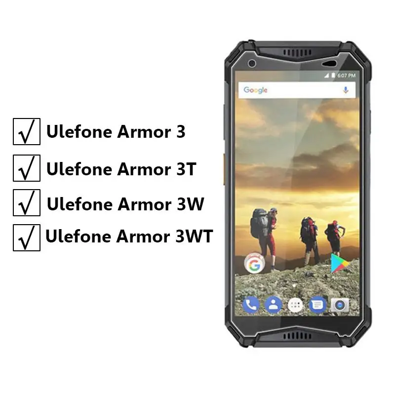 2019 new protective tempered glass for ulefone armor 3w 3wt glass protector for ulefone armor 3 3t screen protector phone film free global shipping