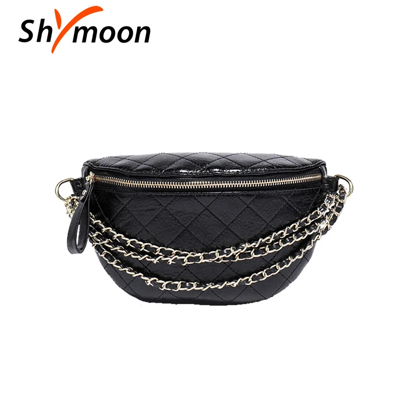 SHYMOON модные женские поясные сумки роскошные брендовые дизайнерские кожаная