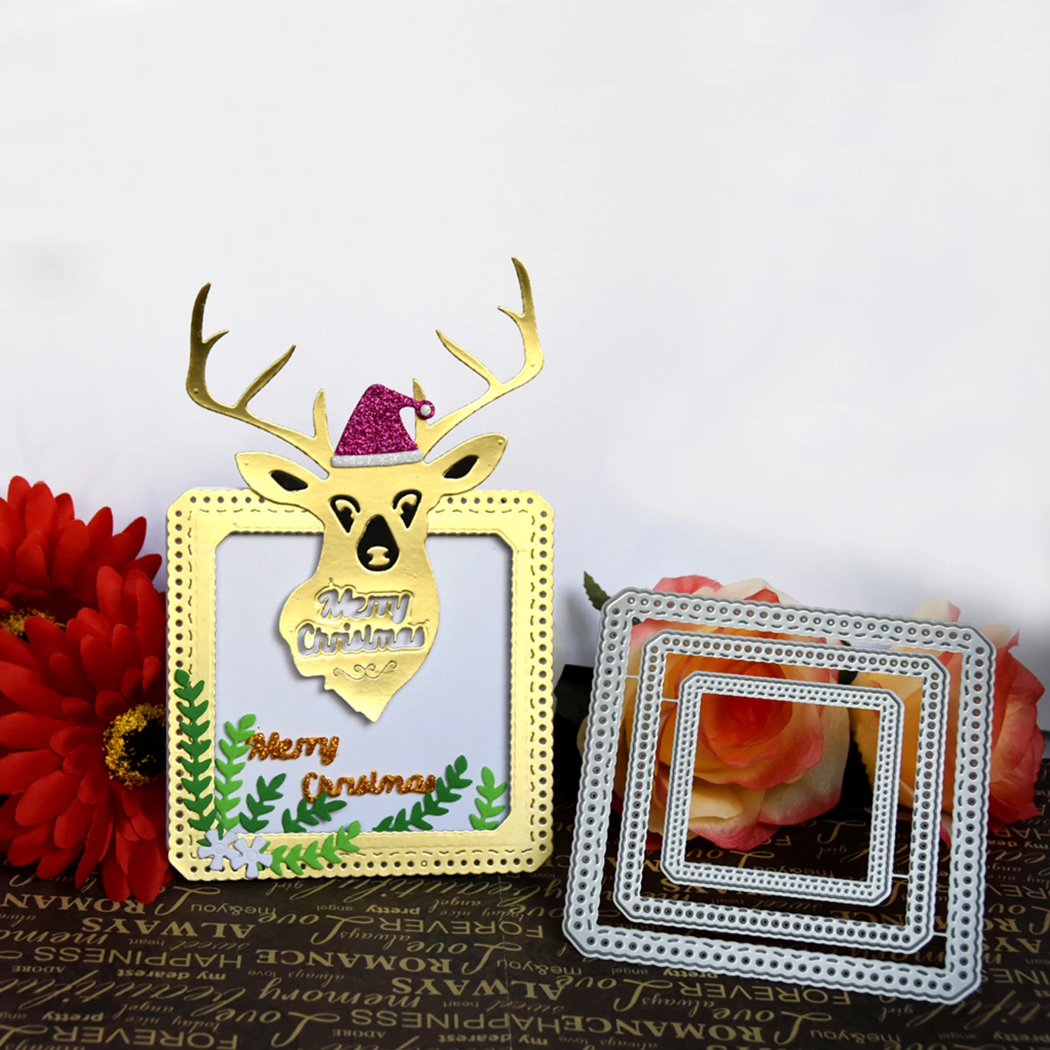 Металлические Вырубные штампы Счастливого Рождества форма вырубной штамп для
