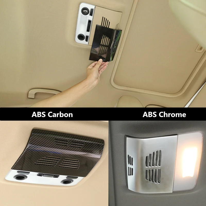 Автомобильный Стайлинг карбоновое волокно задняя лампа для чтения рамка