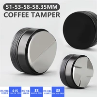 51535858 35mm coffee tamper adjustable 304 stainless steel espresso macaron convex four angled slopes base distribution