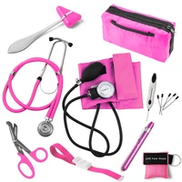 medical health diagnostic blood pressure monitor stethoscope reflex hammer emt shear penlight nurse starter kit with pouch
