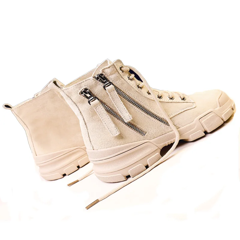 Женские ботинки на плоской подошве винтажные мягкие до щиколотки молнии спереди