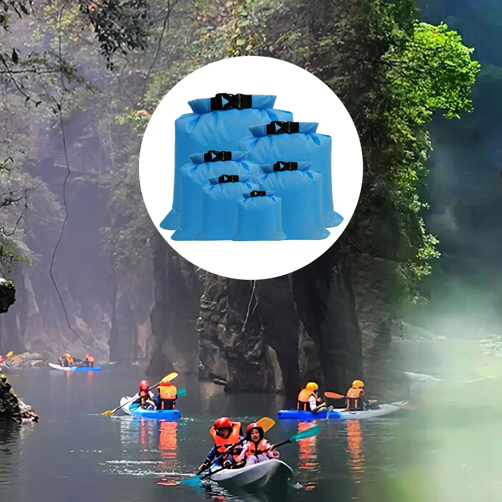 

6pcs Waterproof Large Capacity Pouch Dry Bag Sack For Outdoor Swimming Rafting Kayaking Camping Drifting River Trekking Bags