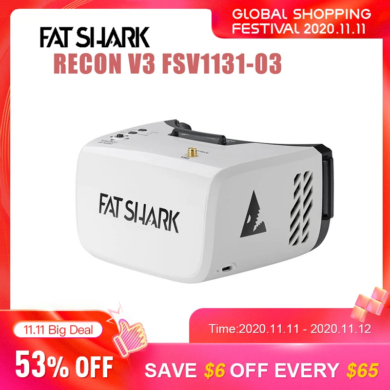 FatShark Recon V3 5 8 ГГц 32CH RaceBand 16:9 4 3 дюйма 55 градусов 800x480 TFT дисплей FPV очки