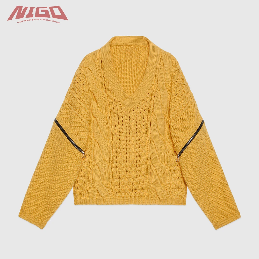 

NIGO вязаный свитер с отстегивающимися рукавами # nigo3388
