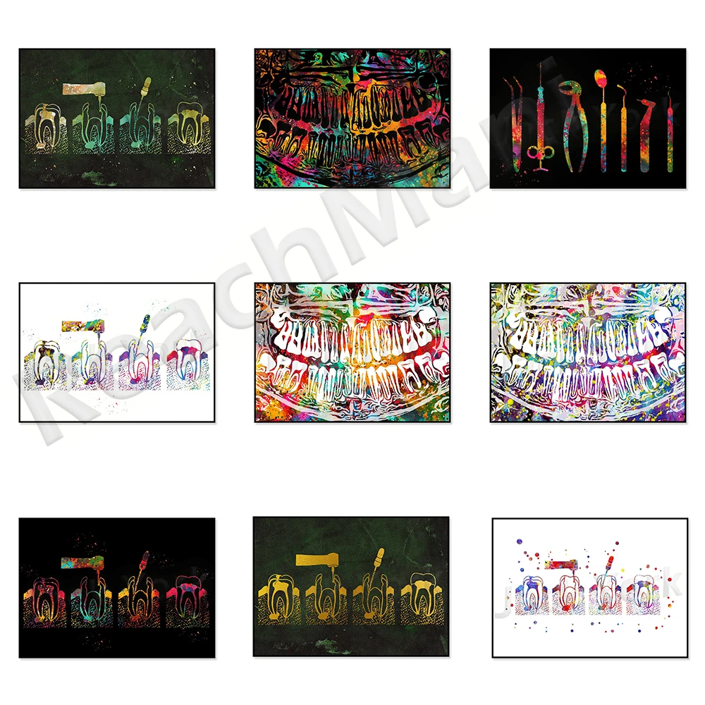 

Root Canal Treatment Posters and Prints Tooth Anatomy Art Picture Canvas Painting Dentist Gift Clinic Wall Decoration