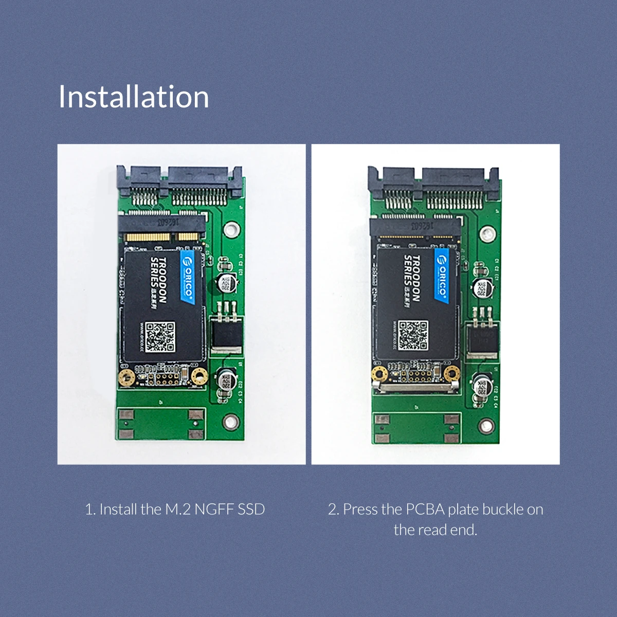 ORICO mSATA до 2,5 дюймов SATA 22PIN адаптер влагостойкий SSD адаптер карта Поддержка SATA3 протокол Полный размер высоты mSATA до 2,5 SATA