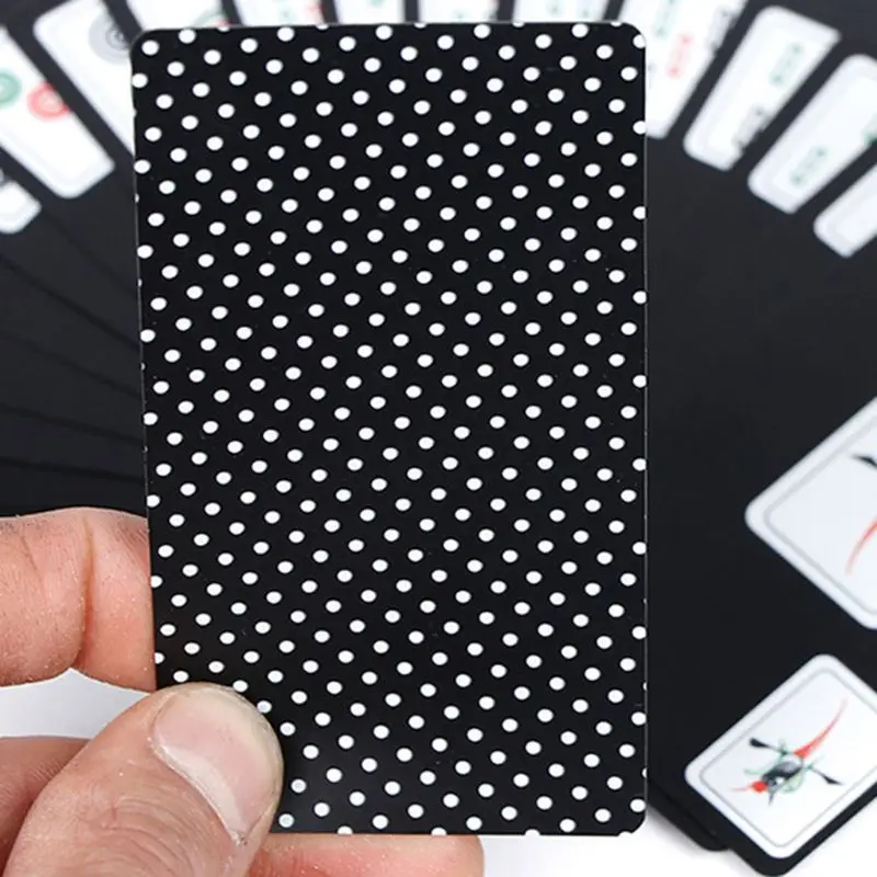 

Chinese Traditional Mahjong Playing Cards Waterproof PVC Plastic Mahjong Poker Dropshipping
