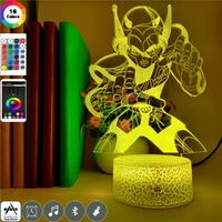 app control knights of the zodiac colors changing led nightlight home birthday party decoration event 3d arcylic table lamp