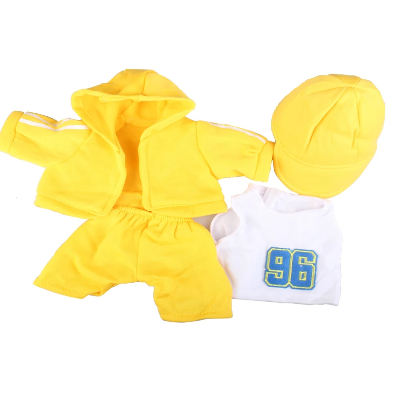 

Sport Clothes For 18 Inch Doll 96 Digital T-shirt Jacket+Hat Baseball uniform For 43cm New Baby DIY 1/4 BJD Dolls Holiday gift
