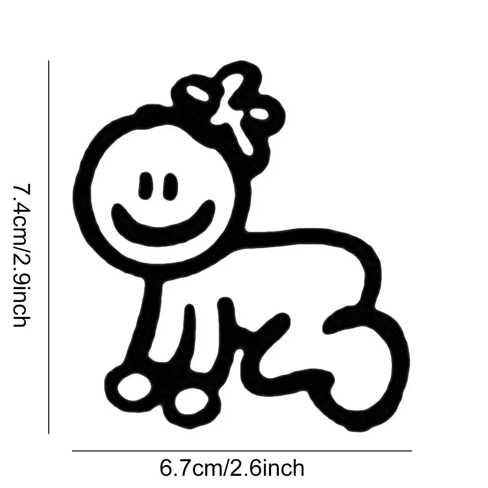 Забавная фигурка члена семьи собака кошка автомобильный декор наклейка для окна