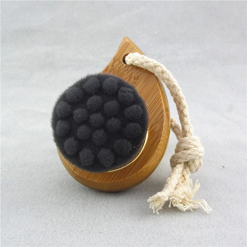 2021 модная бамбуковая кисть для лица с ручкой Кисть макияжа мытья массажная