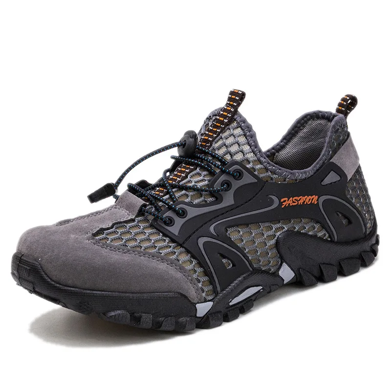 

Net shoes men's outdoor hiking wading shoes 2021 summer new style mesh breathable sports casual shoes soft bottom non-slip