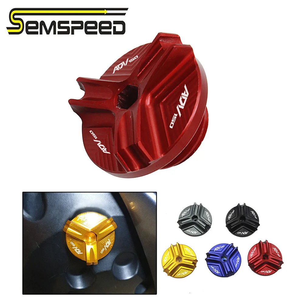SEMSPEED ADV150 логотип красный моторный масляный винт для Honda ADV 150 2019 2020 CNC