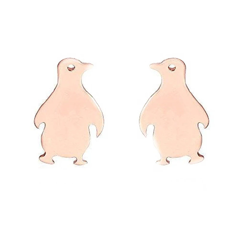 2020s милые мини-серьги-гвоздики с пингвином для девочек и женщин простые