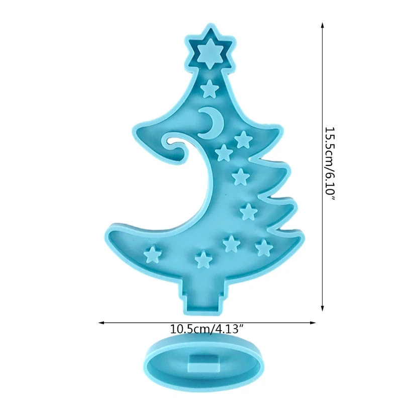 

Winter Tree Ring Holder Epoxy Resin Mold Assemble Christmas Tree Silicone Mould DIY Crafts Trinket Box Decorations Casting Tools