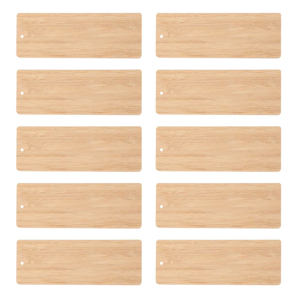 

10pcs Blank Bamboo Tag Label For DIY Craft Wedding Ornaments Decoration