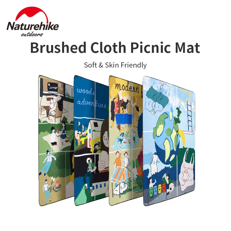저렴한 네이처하이크 야외 휴대용 경량 피크닉 매트 편안한 하이킹 캠핑 매트 비치 등산 그라운드 매트 240x240cm