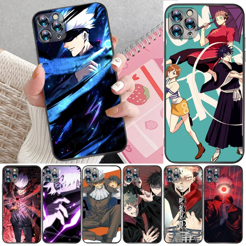 

Jujutsu Kaisen Fushiguro Megumi Satoru Gojo Sukuna Yuji Itadori Phone Case For iPhone XR XS Max Cases Funda Coque