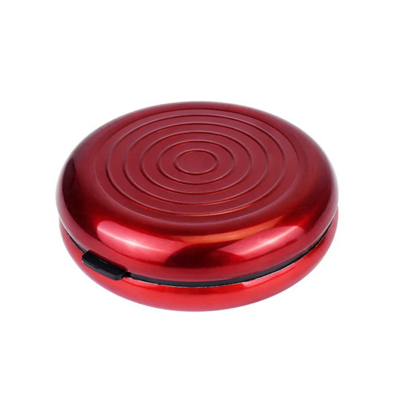 Портативный кошелек для денег коробка монет алюминиевый сплав чехол круглый