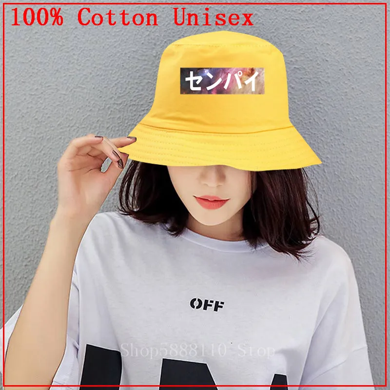 Space Senpai white Panama Bucket Hat Compton Print Design Fishing I can't breathe hip hop New | Аксессуары для одежды