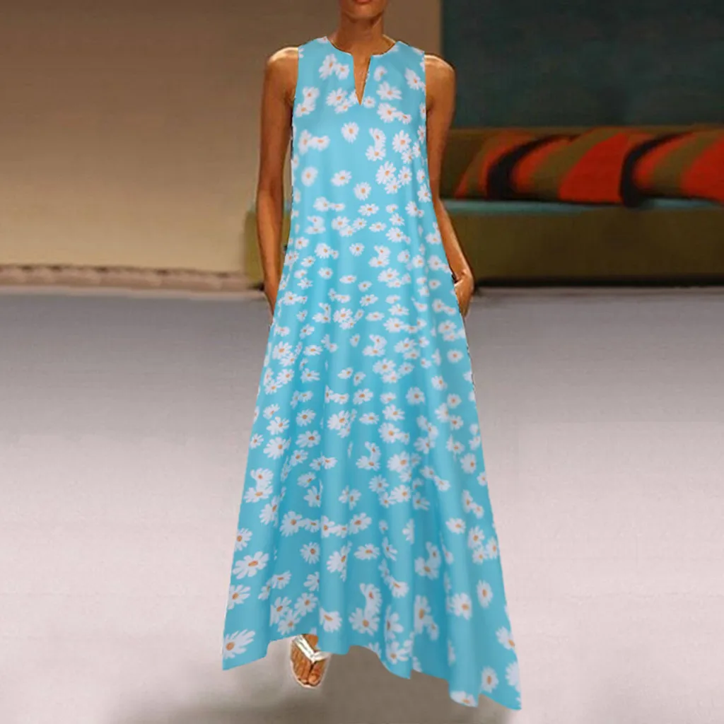 Женское длинное платье-рубашка повседневное свободное Праздничное Платье макси