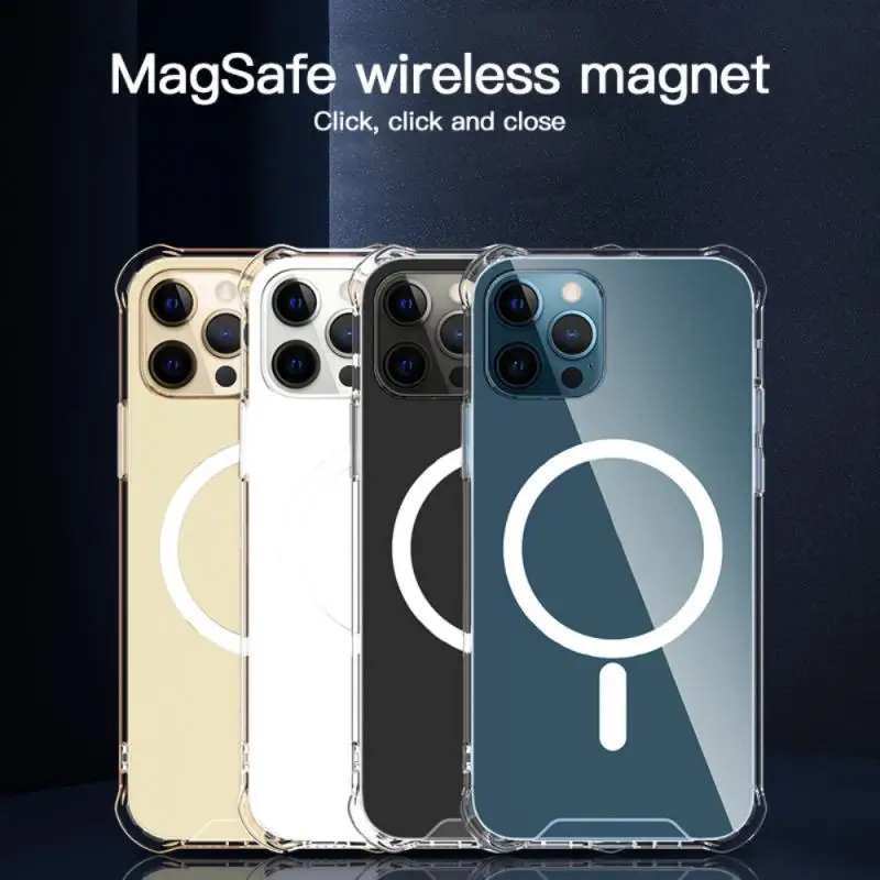 

OSEVPORF Luxury Case For iPhone 12 Pro Max Mini Cover For Magsafe Magnetic Wireless Charger Protective Transparent Coque Fundas