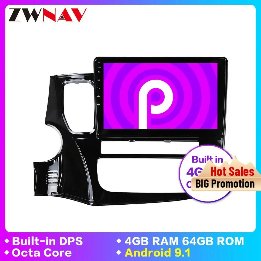 Мультимедийный видеопроигрыватель DSP 4G + 64G Android 9 1 навигация GPS BT для Mitsubishi Outlander 3