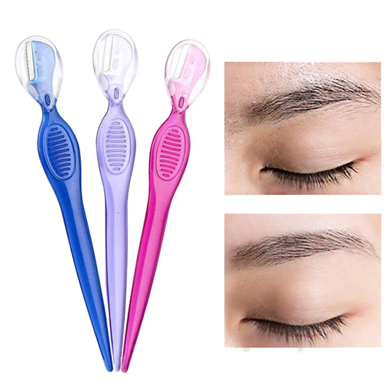 

4pcs Women Razor Eyebrow Trimmer Eye Brow Shaping Blades Shaver Brow Knife Facial Razor Face Hair Remover Cosmetic Makeup Tools