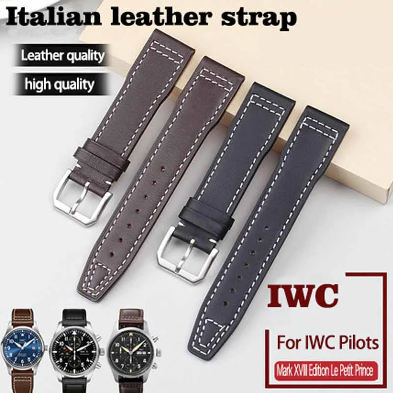 

Genuine Leather Strap 20mm 21mm Replacement Watch Band Suitable for IWC Pilot Mark XVIII IW327004/377714 Watch Belt Bracelet
