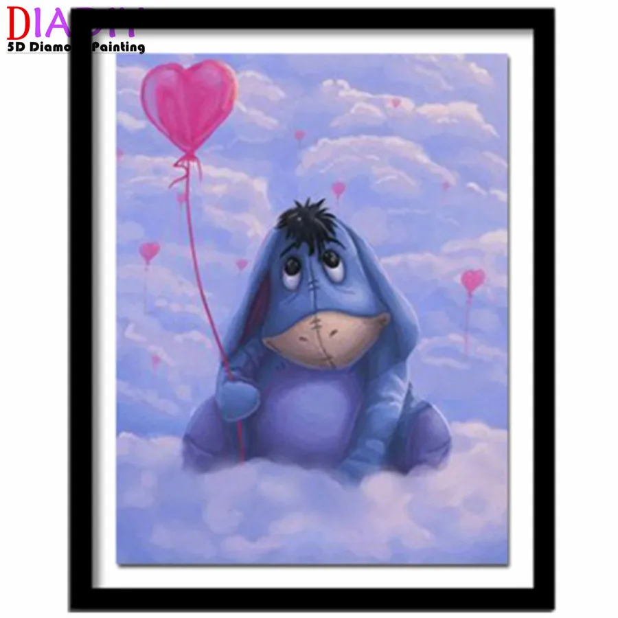 

Diamond embroidery cartoon Winnie the Pooh friends Full Square Circle diamond painting cross stitch Needlework Wedding Decoratio
