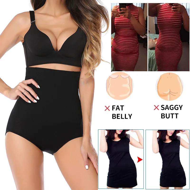 

Women Butt Lifter Shapewear Seamless Hi-Waist Tummy Slimmer Thong Panty Seamless Body Shaper Shorts Firm Tummy Control Panties