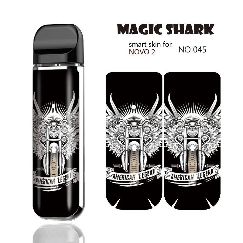 Чехол-наклейка Magic Shark 2.5D Bumpy из ПВХ для мотоцикла США флага автомобиля черепа