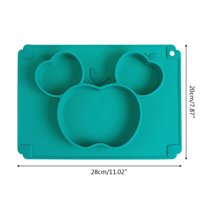 

Baby Cute Fruit Silicone Training Bowl Infant Learning Feeding Utensils Tableware Divided Sucker Non-slip Dinner Plate