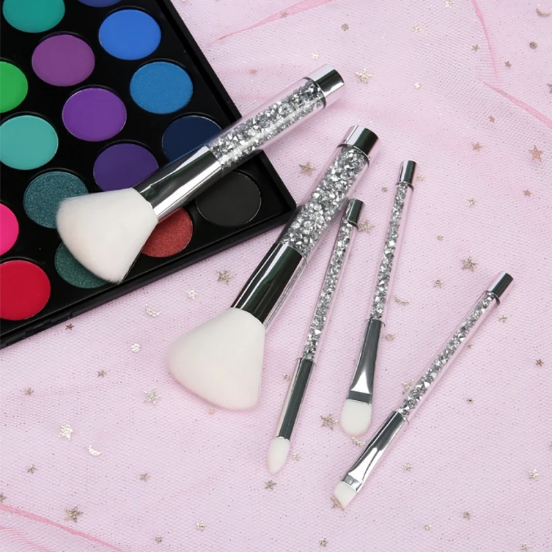 Набор инструментов для макияжа 5 шт./компл. синий золото бриллиант Кристальные