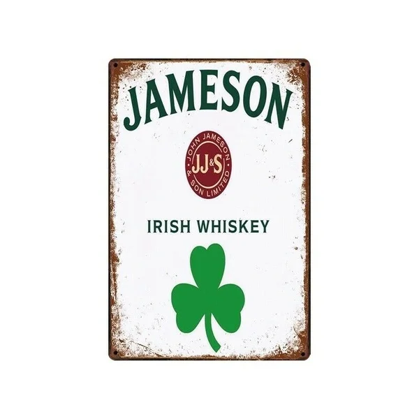 Jameson ирландское виски Оловянная металлическая табличка античный деревенский