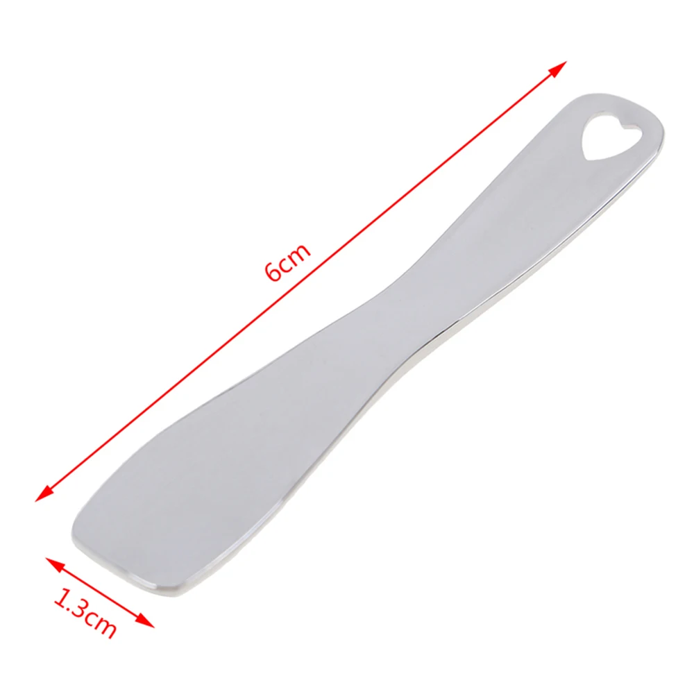 1pcs Metal Zinc Mini Cosmetic Spatula Curved Scoop Gold Silver Makeup Mask Cream Spoon Eye Stick Beauty | Красота и здоровье