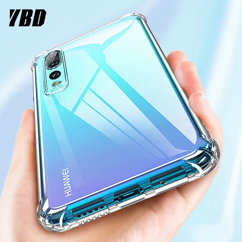 Прозрачный ударопрочный чехол YBD для телефона Huawei P20 P30 lite pro Mate 30 20 honor 10lite 8X 8C 10i PRO