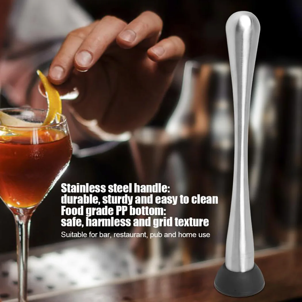 

Stainless Steel Wine Mixing Stick Cocktail Shaker With Crushing Hammer DIY Drink Fruit Crushed Ice Barware Bartending Tool