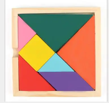 Новая деревянная головоломка Tangram игрушка для детей креативная Геометрическая