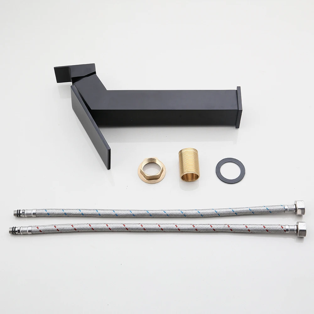 KEMAIDI черный шар смеситель для раковины водопад кран ванной комнаты Твердый