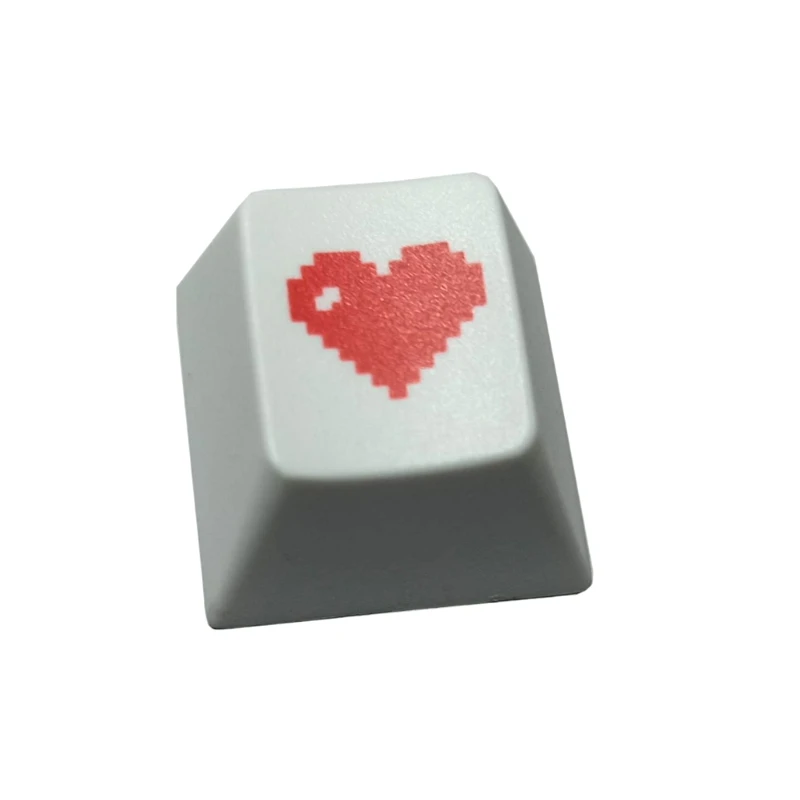 

Red 4 Cherry Profile Dip Dye Sculpture PBT Keyboard Keycap Etched Pixel Heart