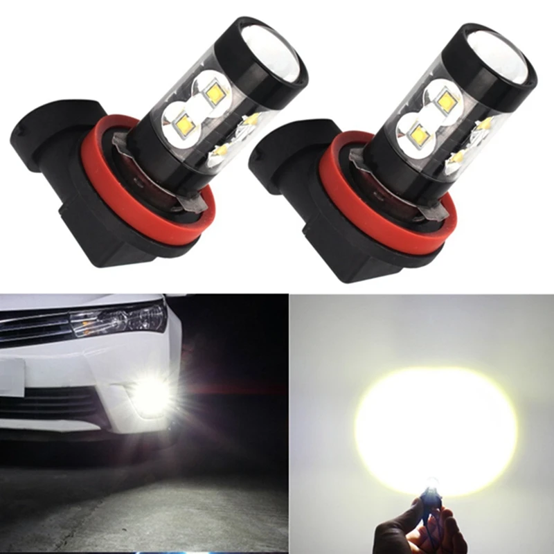 2 шт. в комплекте высокого Мощность 50 Вт супер яркий H11/H8 10 SMD светодиодный